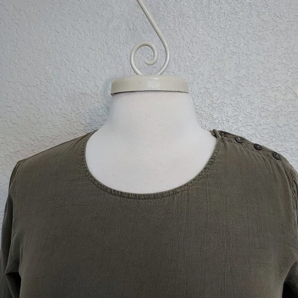 James Perse Olive Green Casual Top Size 1 - Picture 3 of 14
